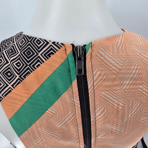 Bar III Sleeveless Abstract Pattern Midi Dress With Back Zipper, Small - Picture 7 of 7
